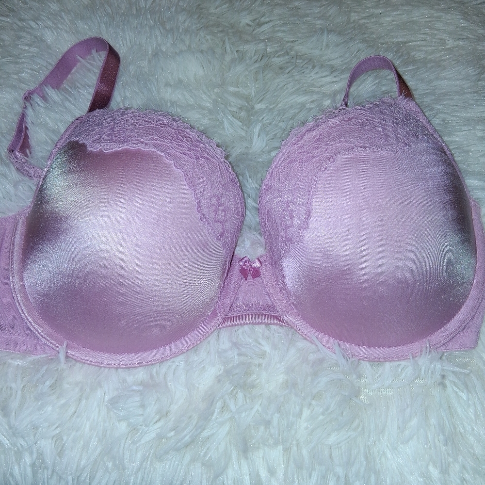 Auden Daydrem Demi Underwire Bra Light Lift 38C Elegant Pink Lace Bra